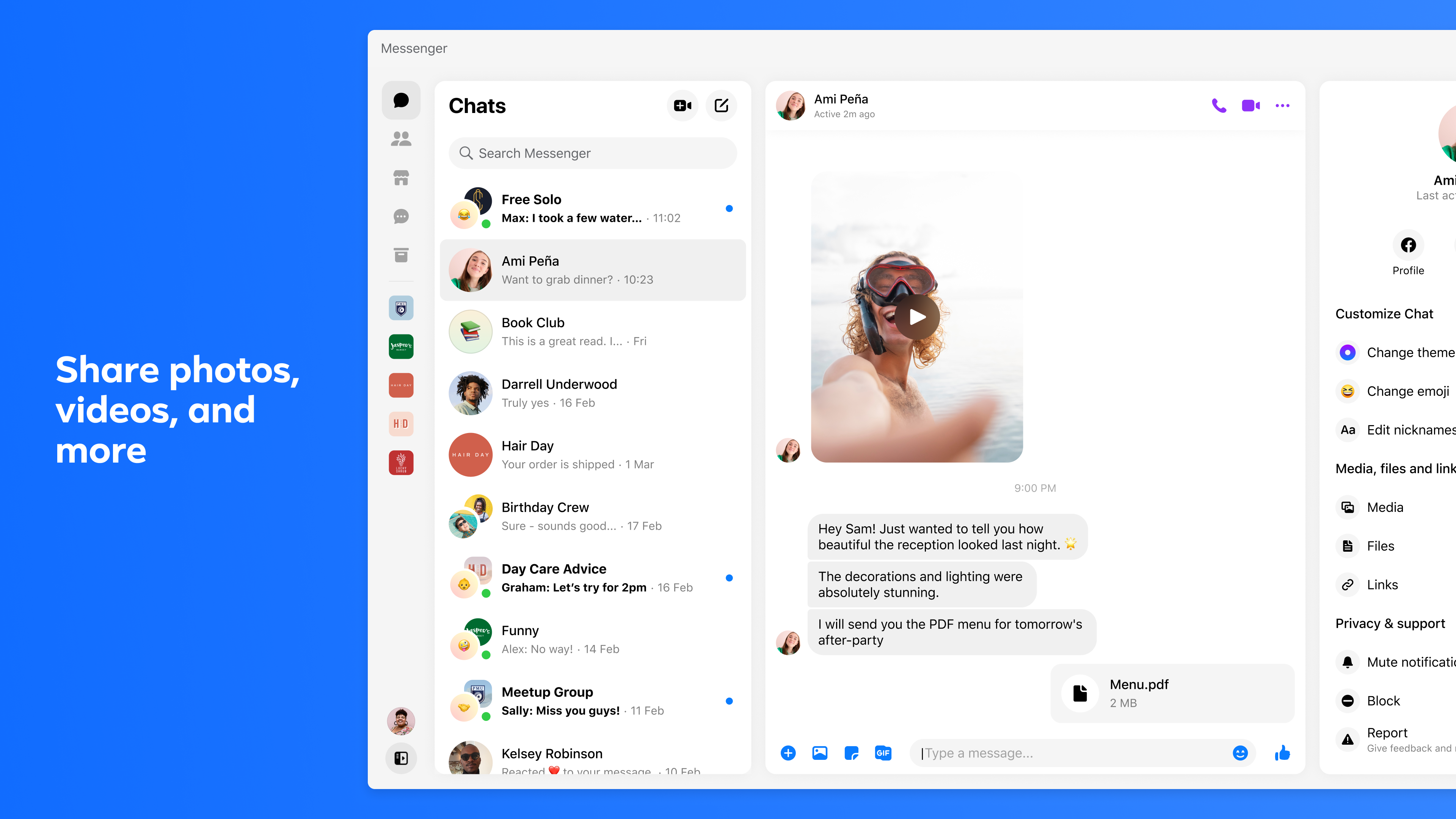 Messenger 功能展示